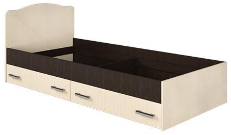 Фото Кровать односпальная с ящиками Светлана (СМ 90х190) без основания от производителя Мебель Маркет в Черноморском по цене 10&nbsp;300 ₽