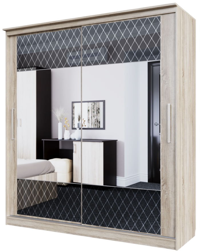 Фото Шкаф-купе №19 Классик черный (1,5 - 2 двери) от производителя SV-мебель в Черноморском по цене 34&nbsp;190 ₽