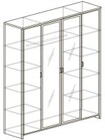 Шкаф четырехдверный