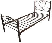 Фото  кровать односпальная юлия-2-800 (см 80х190) основание металл трубка  производитель Металл-Конструкция