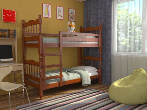 Фото Кровать 2-х ярусная Соня (СМ 80х189) с односторонними матрасами и выдвижными ящиками от производителя Браво-мебель в Черноморском по цене 46&nbsp;380 ₽