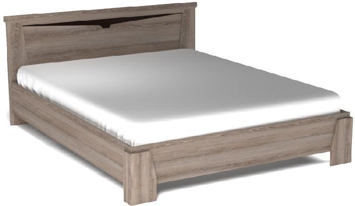 Кровать двуспальная Гарда NEW (СМ 180х200) без основания ( 180х200 , ЛДСП , ясень таормино , без подъемного мех. , без ящиков , без матраса (СБК) )