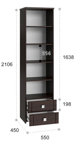 Фото Пенал Изабель ИЗ-63К с зеркалом от производителя Компасс в Черноморском по цене 25&nbsp;320 ₽
