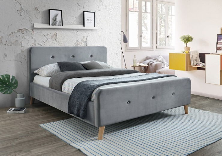 Фото Кровать двуспальная Signal Malmo Velvet (СМ 160х200) c ортопедическим основанием от производителя Signal в Черноморском по цене 66&nbsp;980 ₽