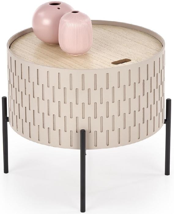 Стол журнальный Halmar Sintra (металл окрашенный, мдф-дерево-светло-фиолетовый матовый,  черный (Halmar ) )