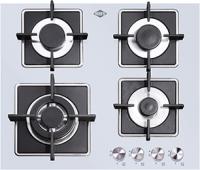 Варочная поверхность газовая 4-х комф. PG-608 (580х520) (Материал Металл/Стекло , Цвет Металлик/Черный) в Черноморском от производителя 