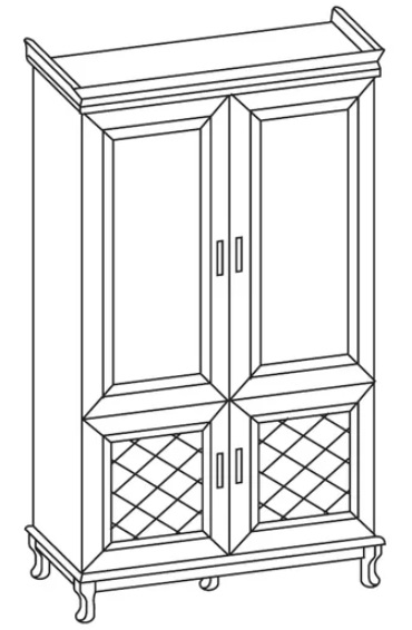 Фото Шкаф Ванесса (129) двухдверный от производителя Ставрополь Мебель в Черноморском по цене 21 770 ₽