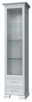 Шкаф с витриной Грация (1 дв) 1 стекло (белый, белый  (Браво-мебель) ) в Черноморском от производителя 