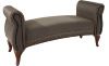 Пуф Лилия без спинки (ткань, шоколад, шегги шоколад-аделина даймонд (Аквилон) )