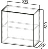 Фото Кухня Геометрия шкаф навесной ШГ600 (60) от производителя  в Черноморском по цене 10&nbsp;930 ₽