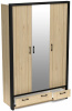 Фото Шкаф Бостон (135) трехдверный (1 зеркало) от производителя СБК в Черноморском по цене 27&nbsp;200 ₽