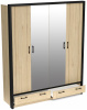 Фото Шкаф Бостон (180) четырехдверный (2 зеркала) от производителя СБК в Черноморском по цене 34&nbsp;930 ₽