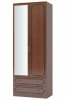Фото Шкаф Лакированный ШР-2 (82) двухдверный с зеркалом от производителя Браво-мебель в Черноморском по цене 19&nbsp;310 ₽
