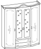 Фото Шкаф Сильвия (190) четырехдверный от производителя Ставрополь Мебель в Черноморском по цене 32&nbsp;170 ₽